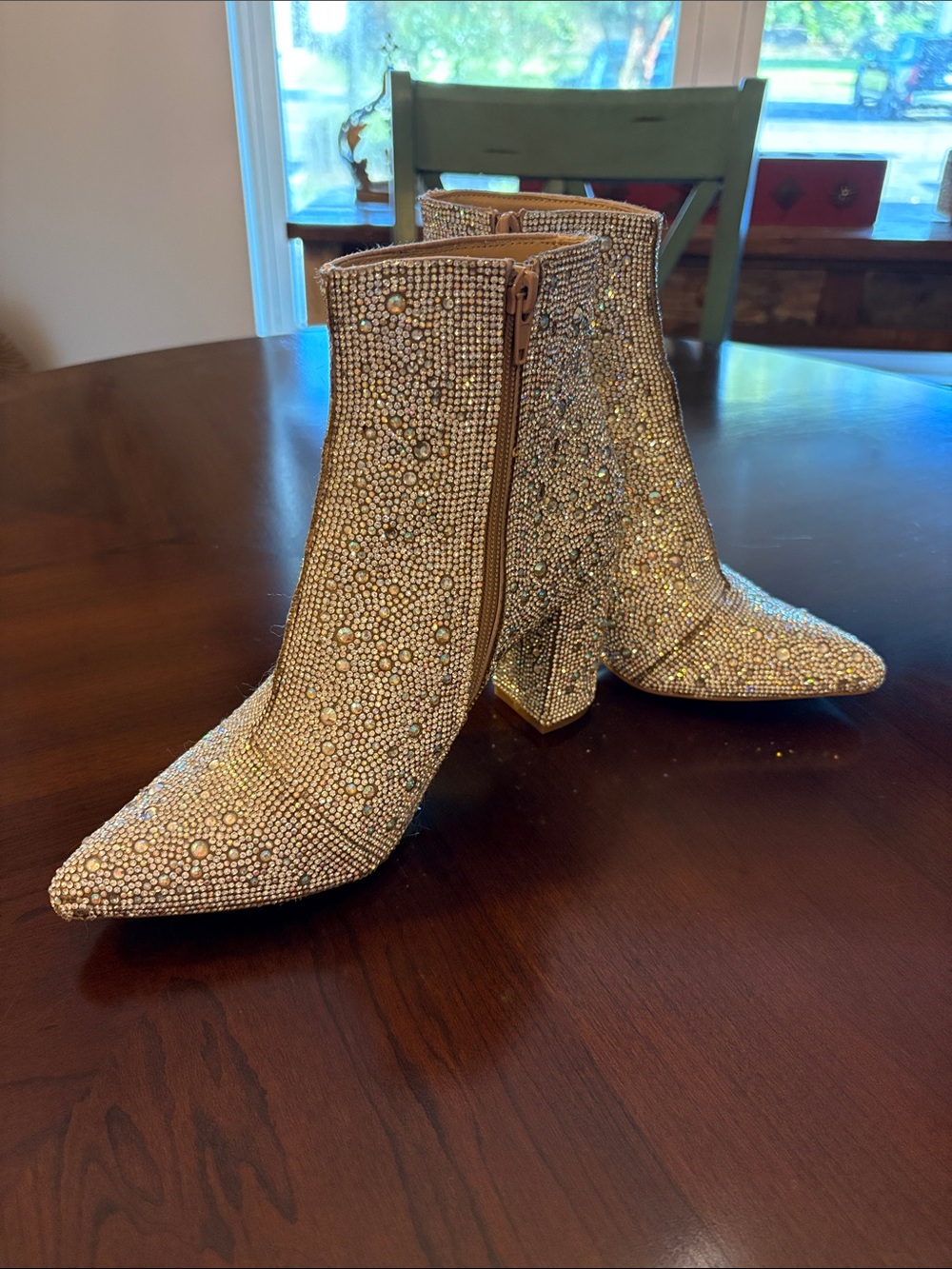 Betsey Johnson Cady “Swifty” Eras style sparkling ankle boots